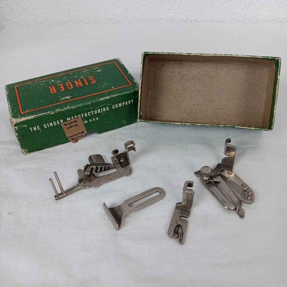 1950s Singer Vintage Sewing Machine Attachments E29635 Original Box Included